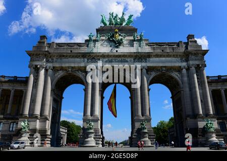 Porte du Parc du Cinquantenaire à Bruxelles Belgique. Banque D'Images