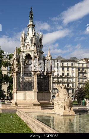 Le monument Brunswick construit pour commémorer la vie de Charles II, duc de Brunswick à Genève en Suisse, Banque D'Images