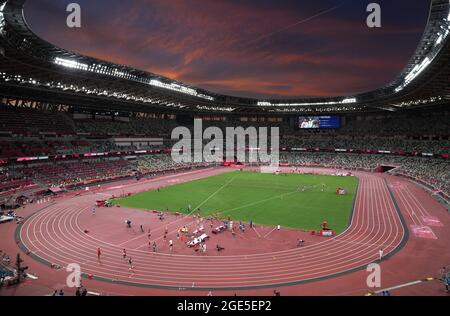 Photo du dossier datée du 05-08-2021 d'UNE vue générale au stade olympique le treizième jour des Jeux Olympiques de Tokyo 2020 au Japon. Date de la photo: Jeudi 5 août 2021. Date de publication : le mardi 17 août 2021. Banque D'Images