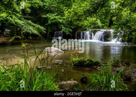 Chutes de Monte Gelato dans la Valle del Treja près de Mazzano Romano, lazio, Italie Banque D'Images