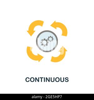 Icône continue. Elément de signe plat issu de la collecte d'analyses de données. Icône Creative Continuous pour la conception Web, les modèles, les infographies et bien plus encore Illustration de Vecteur