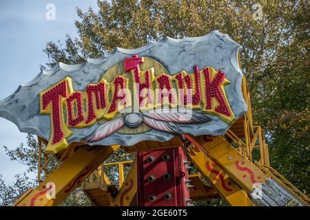 Tomahawk Sign Walibi Holloand Banque D'Images