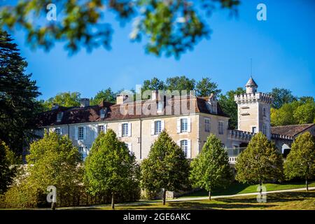 Monestier (sud-ouest de la France) : domaine viticole « Château Monestier la Tour », vignobles biodynamiques dans les villes de Monestier et Saussignac (éditer Banque D'Images