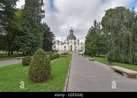 Loyola, Espagne - 14 août 2021 : vues extérieures du Sanctuaire de la Basilique Loyola, pays basque, Espagne Banque D'Images