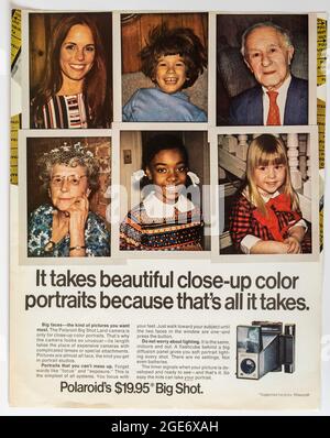 Publicité du magazine Vintage Life, numéro du 22 octobre 1971, États-Unis Banque D'Images