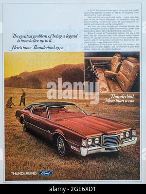 Publicité du magazine Vintage Life, numéro du 22 octobre 1971, États-Unis Banque D'Images