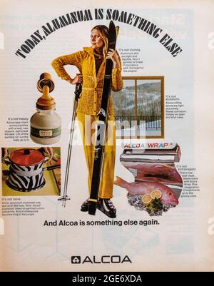 Publicité du magazine Vintage Life, numéro du 22 octobre 1971, États-Unis Banque D'Images
