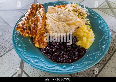 Le Casado est un restaurant traditionnel au Costa Rica Banque D'Images