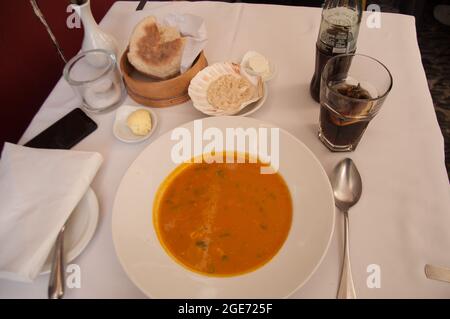 Soupe de poisson, Restaurant, Funchal, Madère, Portugal, Europe Banque D'Images