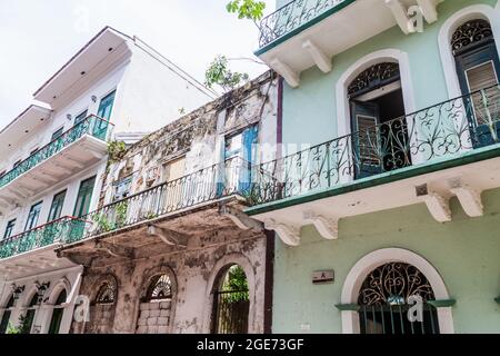 Bâtiments coloniaux à Casco Viejo (centre historique) à Panama Banque D'Images