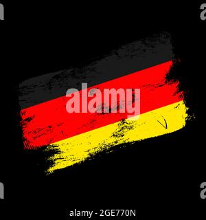 drapeau allemand grunge fond de pinceau. Illustration vectorielle de l'ancien marqueur Brush. Concept abstrait d'arrière-plan national. Illustration de Vecteur