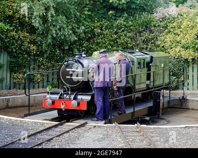 North Bay Railway est un à Northstead Manor Gardens, Scarborough c'est un chemin de fer de 20 pouces de jauge, et l'un des plus anciens chemins de fer de bord de mer dans le monde. Banque D'Images