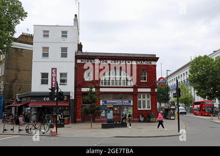 Gare de Mornington Crescent à Camden Town à Londres Banque D'Images