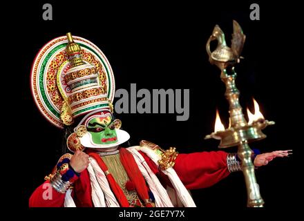 Kadhakali danse traditionnelle indienne - Kerala -INDE Banque D'Images