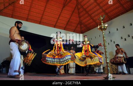 Kadhakali danse indienne /INDE, KERALA Banque D'Images