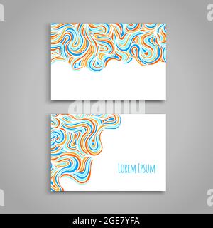 Ensemble d'arrière-plan abstrait de la carte de visite. Illustration vectorielle. Illustration de Vecteur