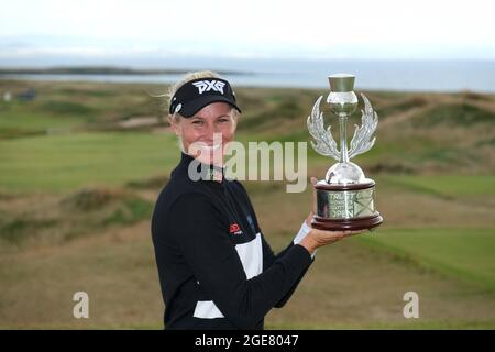 Leven, Royaume-Uni. 15 août 2021. Ryann O'Toole (Etats-Unis) a remporté l'Open d'Écosse des femmes du Golf Trust 2021 à Dumbarnie Links, Leven, Fife, Écosse. Crédit: SPP Sport presse photo. /Alamy Live News Banque D'Images