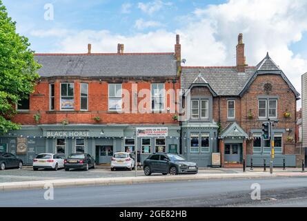 The Black Horse Pub, County Road, Walton , Liverpool 4. Pris en août 2021. Banque D'Images