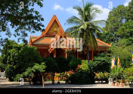 Cambodge Krong Siem Reap - salle d'ordination Wat Bo Banque D'Images