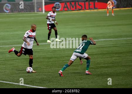 Sao Paulo, Sao Paulo, Brésil. 17 août 2021. (SPO) Copa Libertadores: Palmeiras et Sao Paulo. 17 août 2021, Sao Paulo, Brésil: Match de football entre Palmeiras et Sao Paulo, valable pour les quarts de finale de la Copa Libertadores 2021, qui s'est tenu au stade Allianz Parque, à Sao Paulo, le mardi (16). Palmeiras a gagné 3-0 et est dans la demi-finale de la concurrence. (Credit image: © Leco Viana/TheNEWS2 via ZUMA Press Wire) Banque D'Images