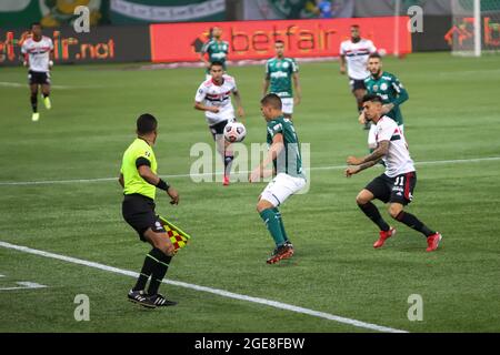 Sao Paulo, Sao Paulo, Brésil. 17 août 2021. (SPO) Copa Libertadores: Palmeiras et Sao Paulo. 17 août 2021, Sao Paulo, Brésil: Match de football entre Palmeiras et Sao Paulo, valable pour les quarts de finale de la Copa Libertadores 2021, qui s'est tenu au stade Allianz Parque, à Sao Paulo, le mardi (16). Palmeiras a gagné 3-0 et est dans la demi-finale de la concurrence. (Credit image: © Leco Viana/TheNEWS2 via ZUMA Press Wire) Banque D'Images