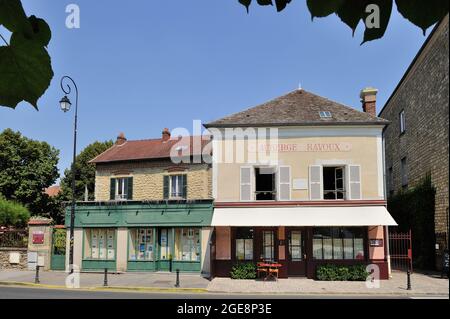 FRANCE, VAL D'OISE (95) AUVERS-SUR-OISE, RESTAURANT DE L'AUBERGE RAVOUX Banque D'Images