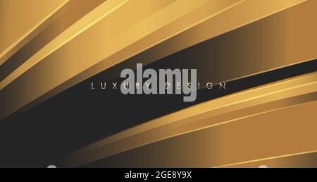 Décor moderne et luxueux avec plaques dorées pour une composition dynamique Illustration de Vecteur