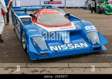 Nissan GTP ZX-Turbo, GTP ZX-T, IMSA GT Championship voiture de course au Goodwood Festival of Speed Motor Racing event 2014 Banque D'Images