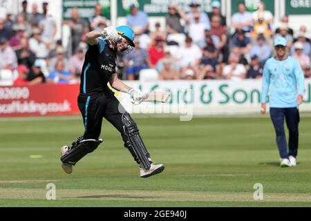 Jack Haynes, de Worcestershire, célèbre son siècle au cours de l'Essex Eagles vs Worcestershire Rapids, Royal London One-Day Cup Cricket au Cl Banque D'Images