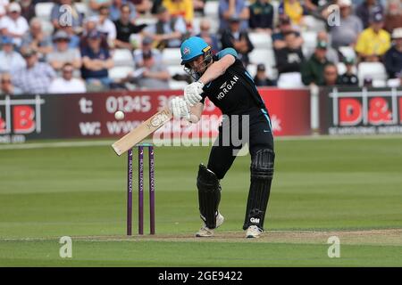 Jack Haynes atteint 4 courses pour Worcestershire pendant Essex Eagles vs Worcestershire Rapids, Royal London One-Day Cup Cricket au terrain du comté de Cloudfm Banque D'Images