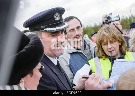 Dernier vol de Concorde depuis l'aéroport de Manchester le 2003 octobre Banque D'Images