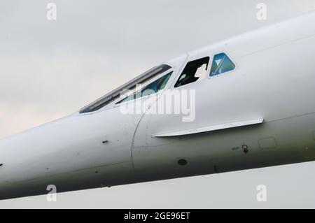 Dernier vol de Concorde depuis l'aéroport de Manchester le 2003 octobre Banque D'Images