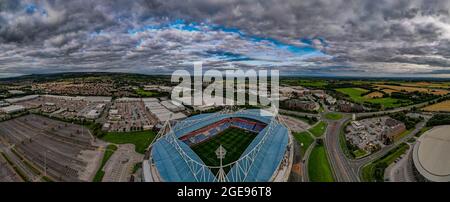 Bolton Wanderers football Club Rebok Stadium vue aérienne du Drone Banque D'Images