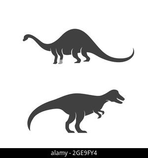 Modèle d'illustration vectorielle d'icône de Dinosaurus Illustration de Vecteur