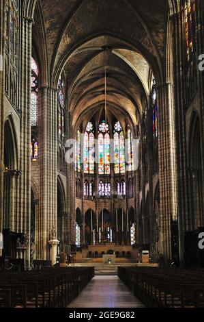 FRANCE, SEINE-SAINT-DENIS (93) SAINT-DENIS, CATHÉDRALE BASILIQUE SAINT-DENIS, CHŒUR ET CHEVET Banque D'Images