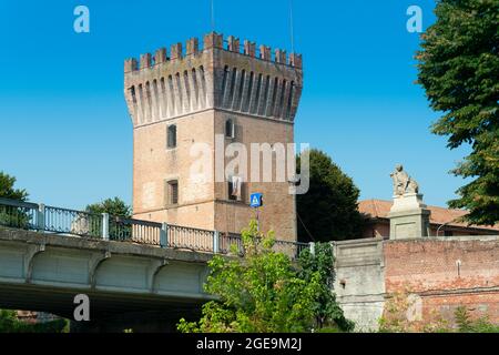 Italie, Lombardie, Pizzighettone. Torre del Guado, Tour, XVI cent Banque D'Images