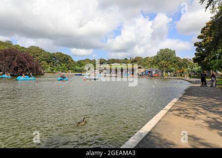 Coronation Park Boating Lake, Helston, Cornwall, Angleterre, Royaume-Uni Banque D'Images