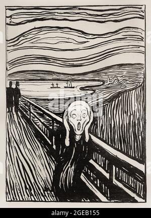 The Scream (1895) par Edvard Munch Banque D'Images