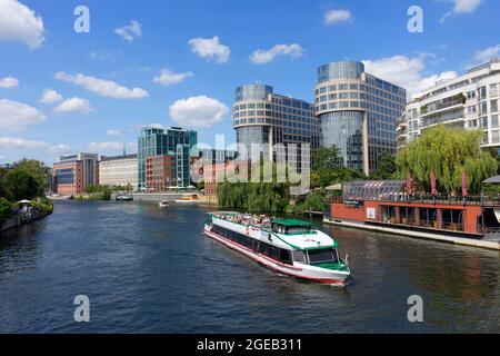 Vue extérieure du bâtiment Spree-Bogen, ancien ministère fédéral de l'intérieur à Alt-Moabit, Berlin, Allemagne Banque D'Images