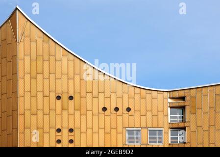 Berlin, Allemagne, 24 mai 2021, façade de la Philharmonie dans Herbert von Karajan Strasse Banque D'Images