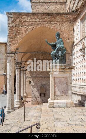 Pérouse (Italie) - UNE vue caractéristique du centre historique dans la belle ville médiévale et artistique, capitale de la région de l'Ombrie, dans le centre de l'Italie. Banque D'Images