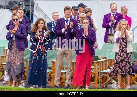 Henley-upon-Thames, Oxfordshire, Royaume-Uni. Henley Royal Regatta, Covid a adapté les courses avec des chaleurs traditionnels menant à la finale du dimanche grand en août Banque D'Images