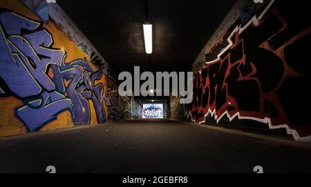 Métro très gratitisé, Zagreb, Croatie Banque D'Images
