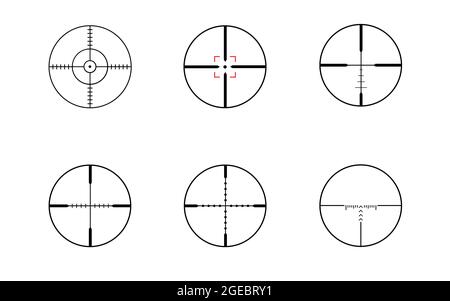 les fusils de sniper modernes ont des vues optiques en croix Illustration de Vecteur