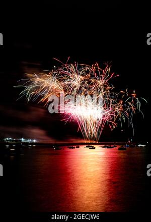 Image des championnats britanniques de feu d'artifice de 2021 tenus à Plymouth, Devon Banque D'Images