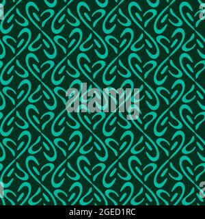 Motif sans couture avec coeurs stylisés en 2 couleurs Banque D'Images