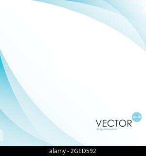Arrière-plan abstrait, lignes ondulées bleues pour la brochure, le site Web, la conception de prospectus. Courbes transparentes. Illustration de Vecteur