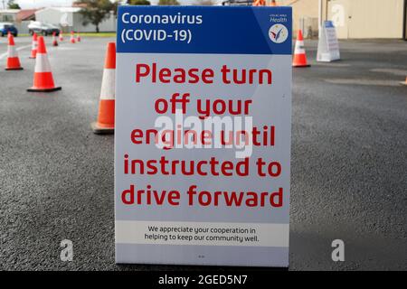 Colac, Australie, 21 juillet 2020. Un panneau sur un site local de Colac Area Health en raison de la COVID-19. Comme Victoria a enregistré 374 nouveaux cas la nuit avec 3 décès supplémentaires, les travailleurs de la santé sont occupés à la route de Colac à travers l'installation de test dans la région de Victoria. Crédit : Brett Keating/Speed Media/Alay Live News Banque D'Images