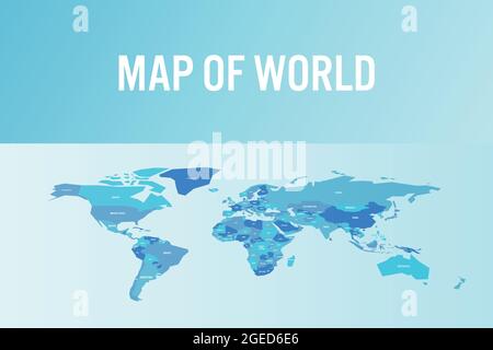 Carte du monde dans un design moderne. Illustration vectorielle. Illustration de Vecteur