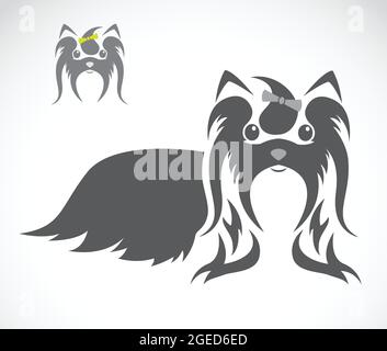 Image vectorielle du chien shih tzu sur fond blanc. Illustration vectorielle superposée facile à modifier. Animaux. Animaux de compagnie. Illustration de Vecteur